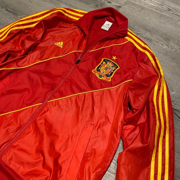 Adidas Authentic Red Spain Espana Soccer Jacket Men’s Size Medium - Picture 2 of 6